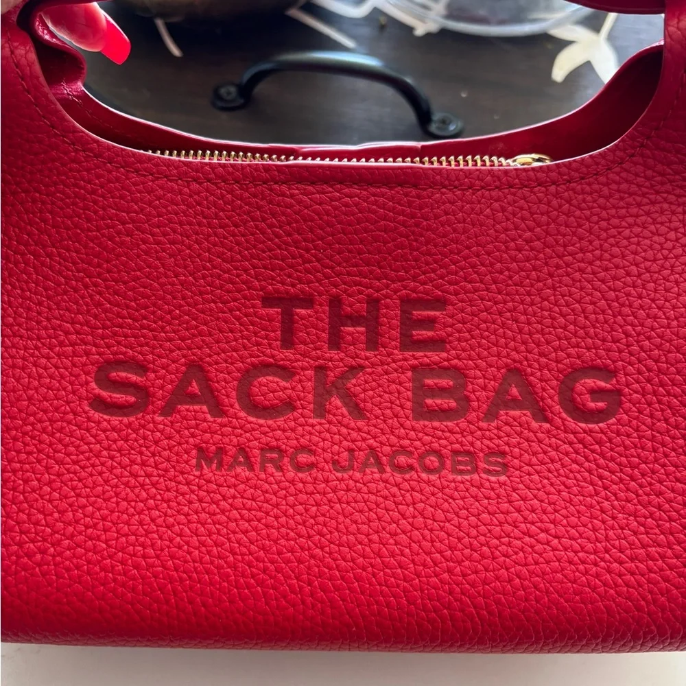 Marc Jacobs The Sack Bag mini in Red 9in by 5in